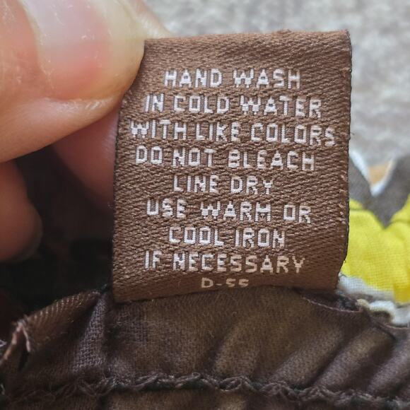 Speed Control New York Dress Womens Large Yellow Brown Floral Maxi Sundress Boho - Picture 4 of 8